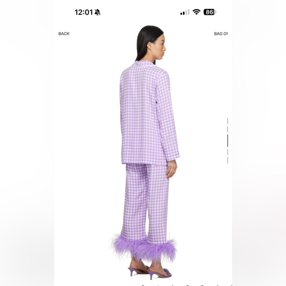 Sleeper  Check Party Pajamas Set - Picture 2 of 5